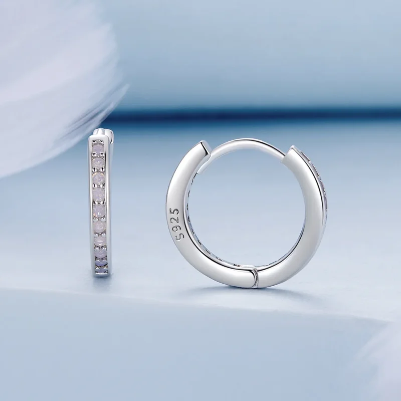 (imagine pentru) Cercei Pandora stil Opal roz - BSE875 - Vizualizare 2