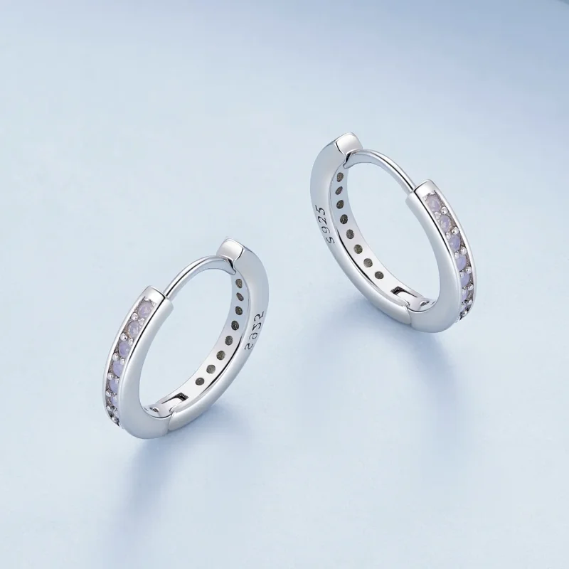 (imagine pentru) Cercei Pandora stil Opal roz - BSE875 - Vizualizare 3