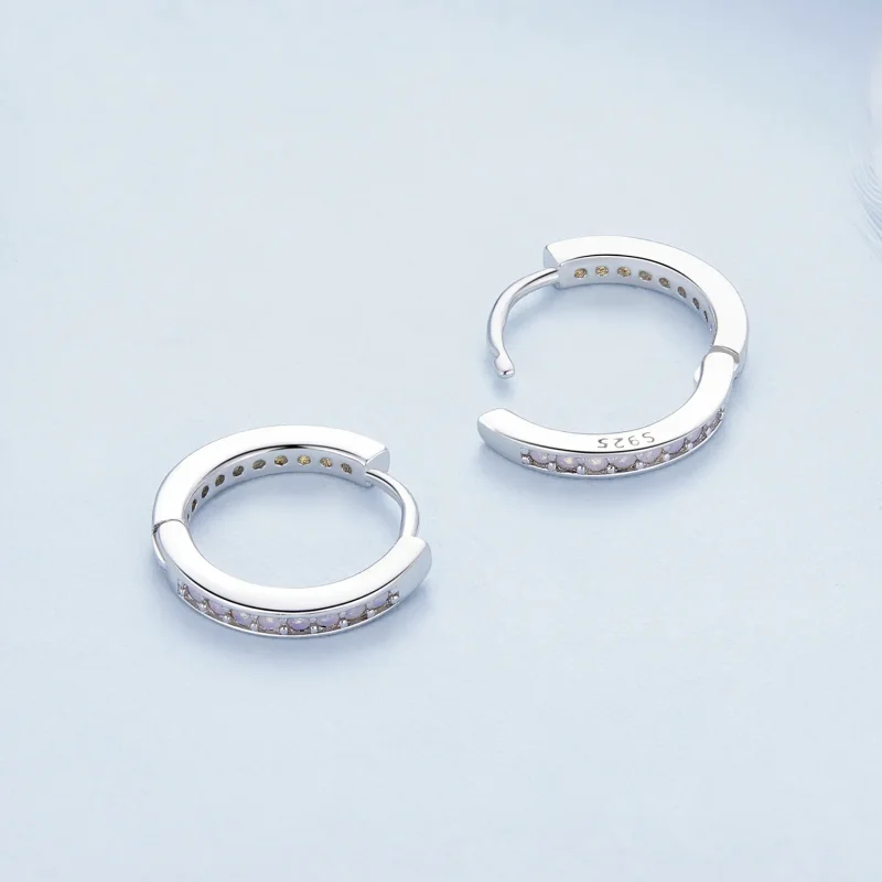 (imagine pentru) Cercei Pandora stil Opal roz - BSE875 - Vizualizare 4