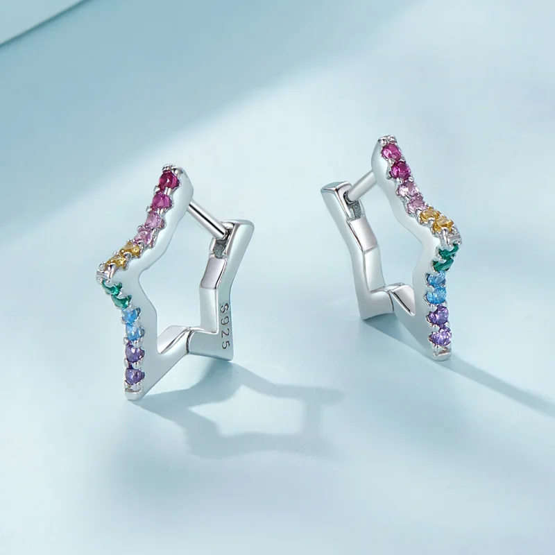(imagine pentru) Cercei Pandora stil stele iridescente - SCE1627 - Vizualizare 3