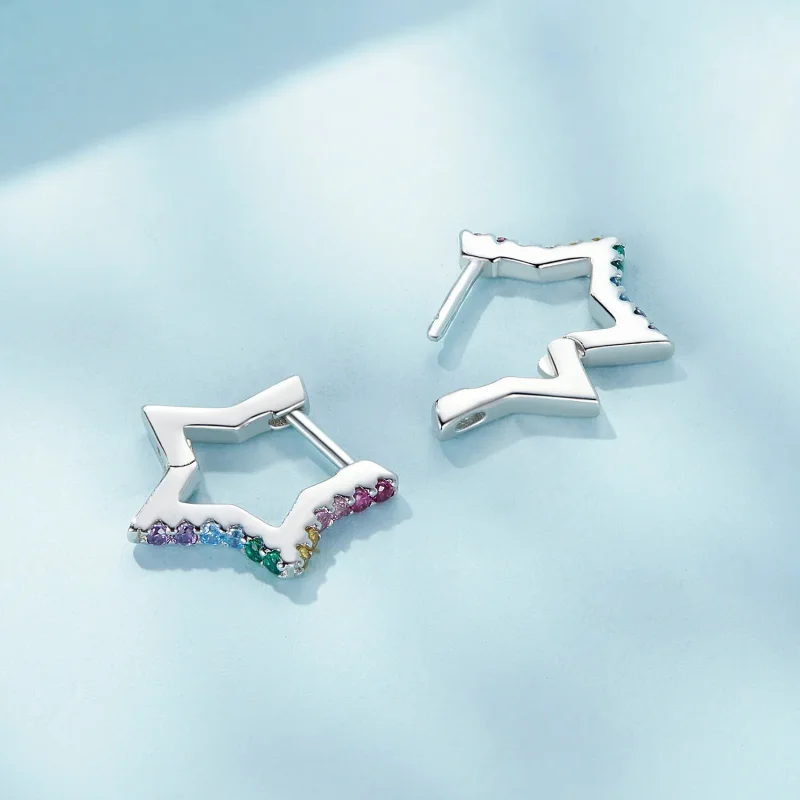 (imagine pentru) Cercei Pandora stil stele iridescente - SCE1627 - Vizualizare 4