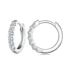 (imagine pentru) Cercei tip Pandora cu Moissanite în formă de cercuri - MSE029
