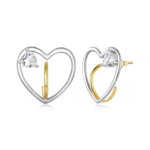(imagine pentru) Cercei tip Pandora Style Love Studs - BSE888