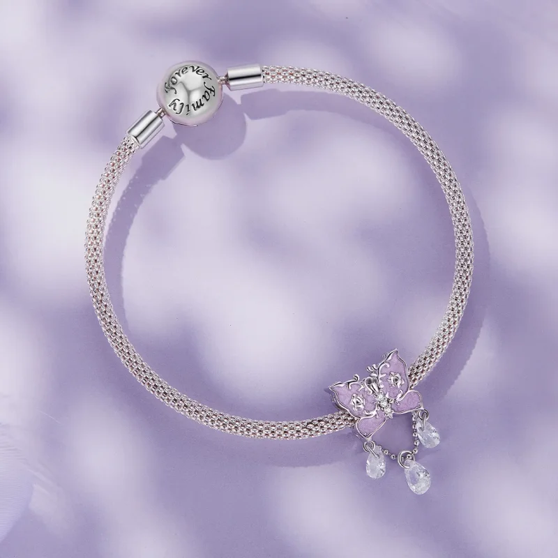(imagine pentru) Charm în stil Pandora cu fluture - SCC2543 - Vizualizare 3