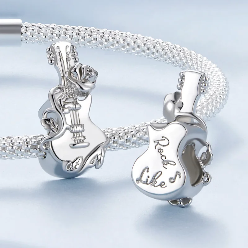 (imagine pentru) Charm în stilul Pandora cu formă de chitară - BSC813 - Vizualizare 4