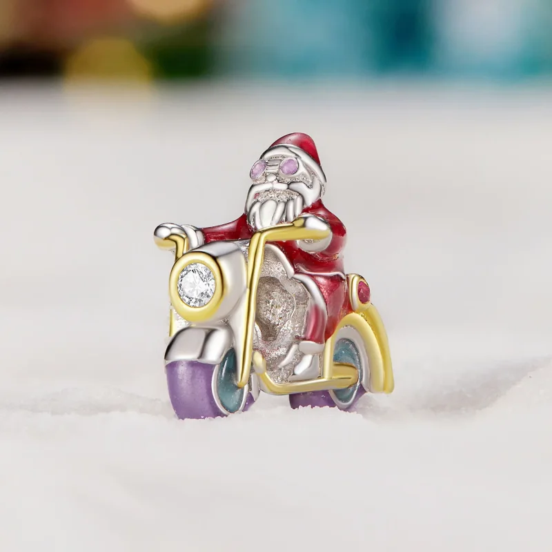 (imagine pentru) Charm Pandora Stil Luminos Moș Crăciun Este Aici - SCC2645 - Vizualizare 2