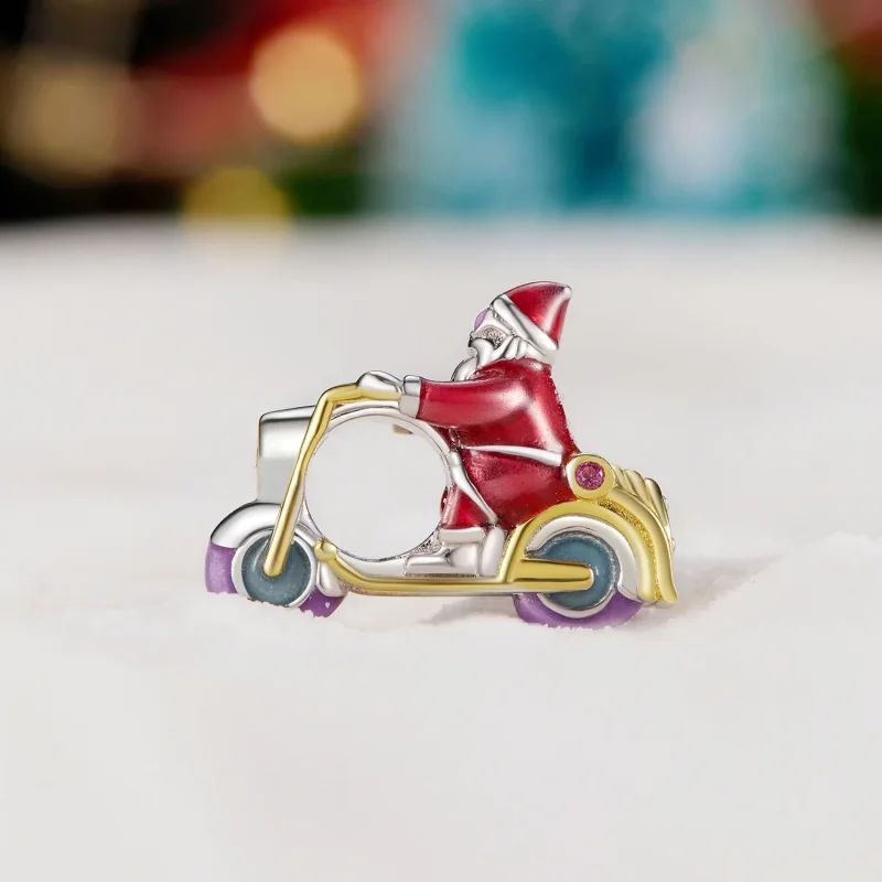 (imagine pentru) Charm Pandora Stil Luminos Moș Crăciun Este Aici - SCC2645 - Vizualizare 3