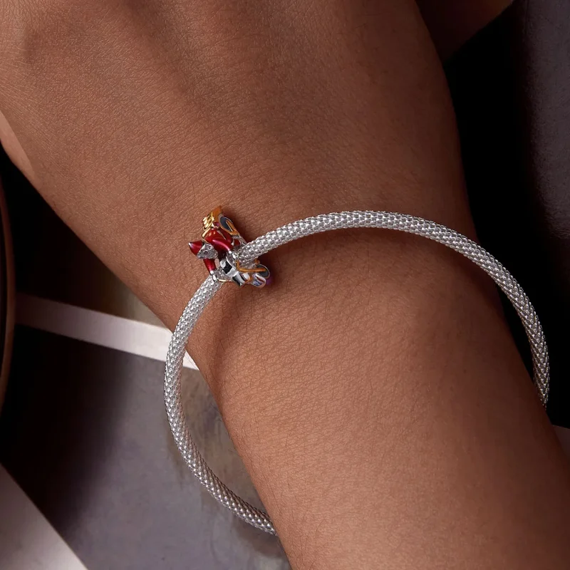 (imagine pentru) Charm Pandora Stil Luminos Moș Crăciun Este Aici - SCC2645 - Vizualizare 8