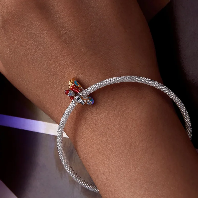 (imagine pentru) Charm Pandora Stil Luminos Moș Crăciun Este Aici - SCC2645 - Vizualizare 9