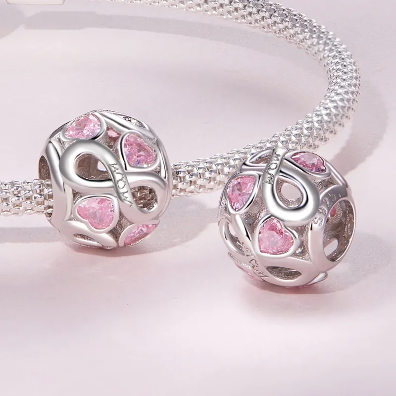 (imagine pentru) Charm-ul de stil Pandora, iubire maternă eternă - BSC828 - Vizualizare 4