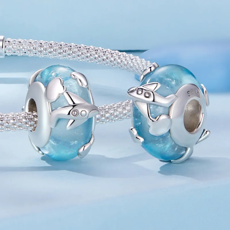 (imagine pentru) Charm zburător în stil Pandora cu design aerian - SCC2482 - Vizualizare 4