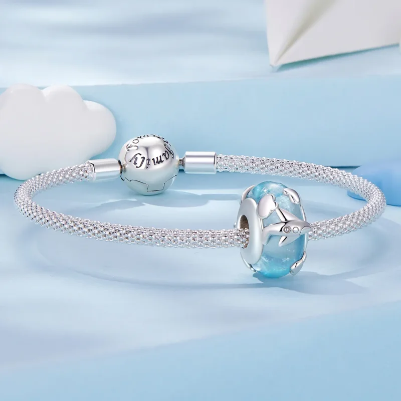 (imagine pentru) Charm zburător în stil Pandora cu design aerian - SCC2482 - Vizualizare 5