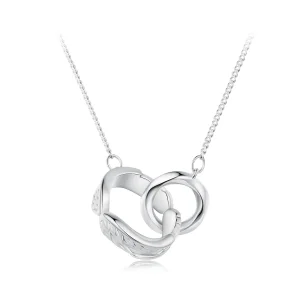 (imagine pentru) Colier cu două inele Mobius de stil Pandora - BSN362