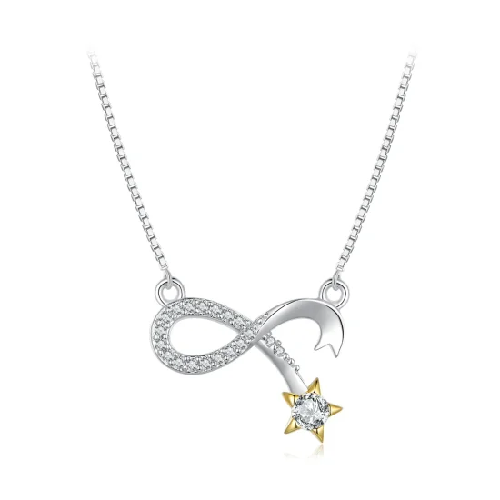 (imagine pentru) Colier cu simbolul infinitului de stil Pandora - BSN351