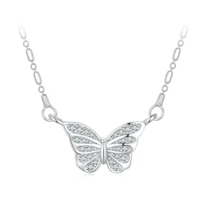 (imagine pentru) Colier inteligent în stil Pandora cu fluture - BSN352