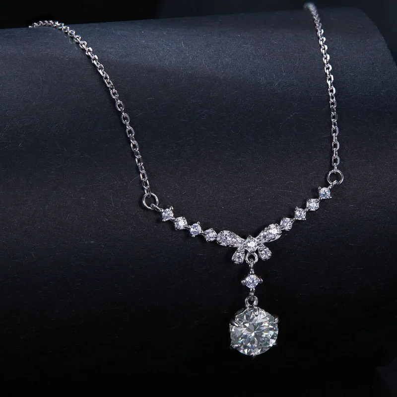 (imagine pentru) Colier Moissanite în stilul Pandora (Un certificat) - MSN020 - Vizualizare 2