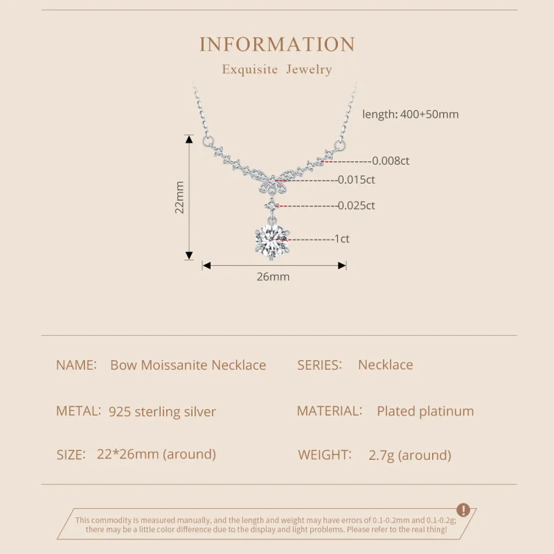 (imagine pentru) Colier Moissanite în stilul Pandora (Un certificat) - MSN020 - Vizualizare 4