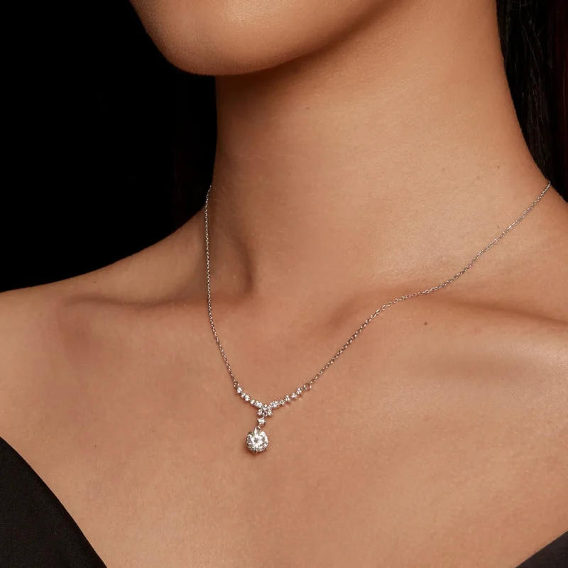 (imagine pentru) Colier Moissanite în stilul Pandora (Un certificat) - MSN020 - Vizualizare 5