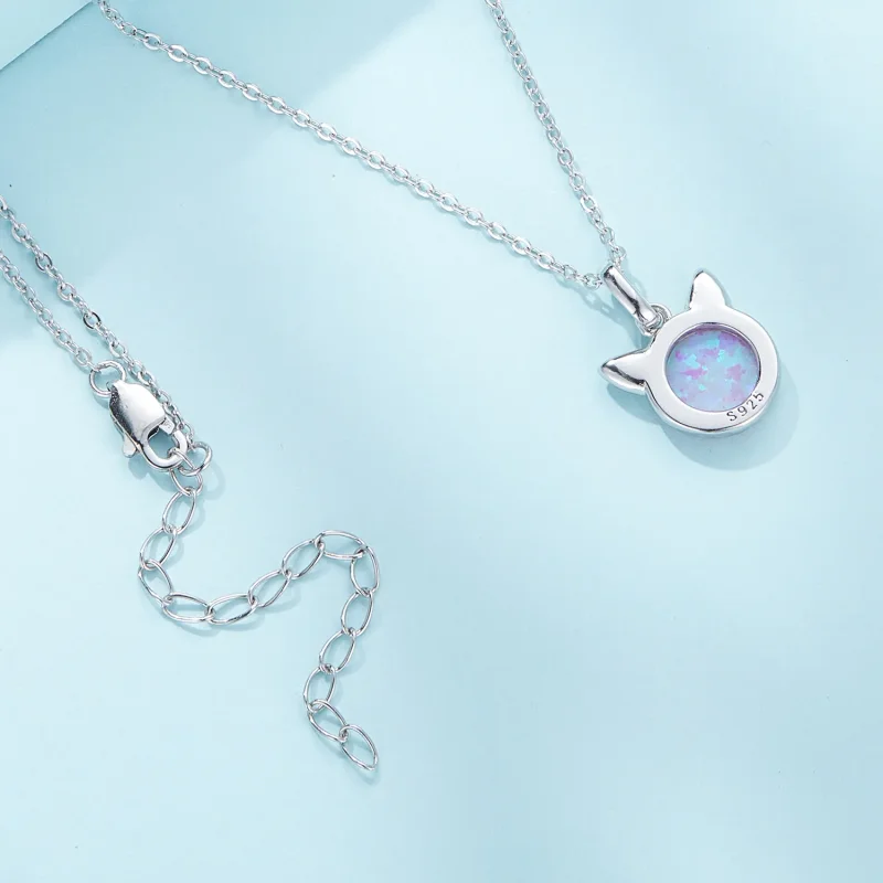 (imagine pentru) Colier Opal în stil Pandora cu model de pisică - SCN496 - Vizualizare 4