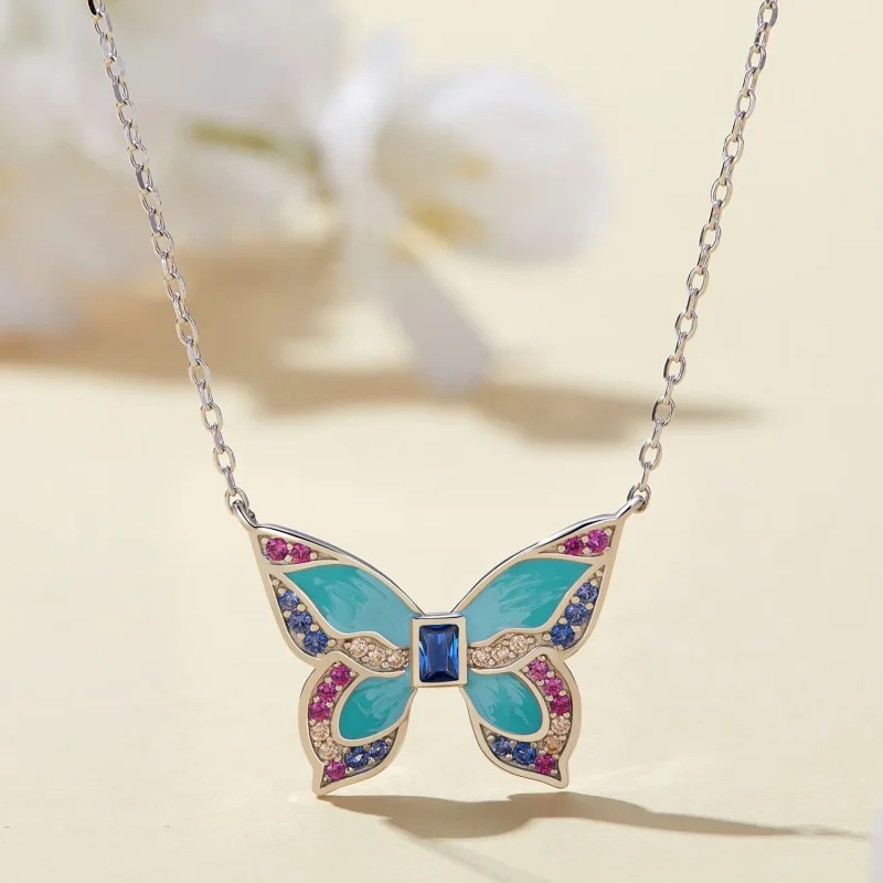 (imagine pentru) Colier Pandora în stil fluture - BSN306 - Vizualizare 2