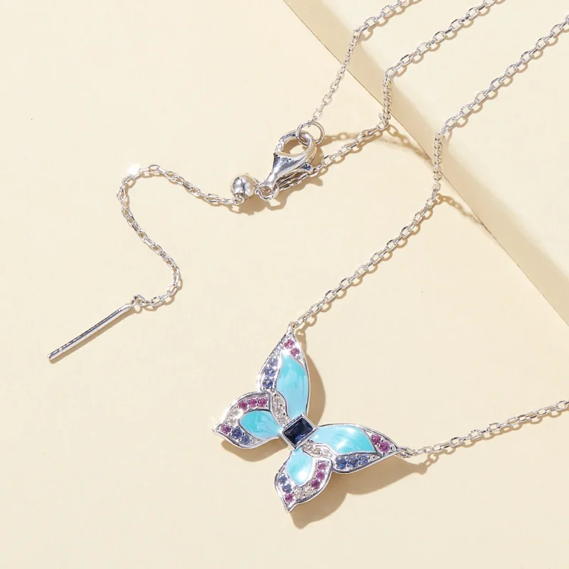 (imagine pentru) Colier Pandora în stil fluture - BSN306 - Vizualizare 4
