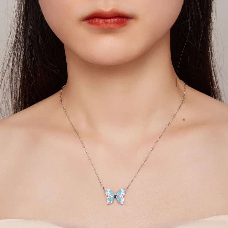 (imagine pentru) Colier Pandora în stil fluture - BSN306 - Vizualizare 6