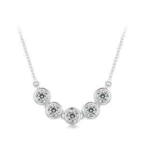 (imagine pentru) Colier Pandora Style cu Moissanite de 0.3Ct (Un Certificat) - MSN022