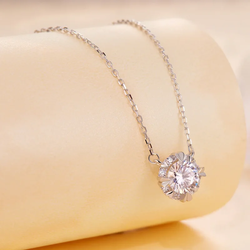 (imagine pentru) Colier Pandora Style Moissanite Exquisite (Un certificat) - MSN011 - Vizualizare 3