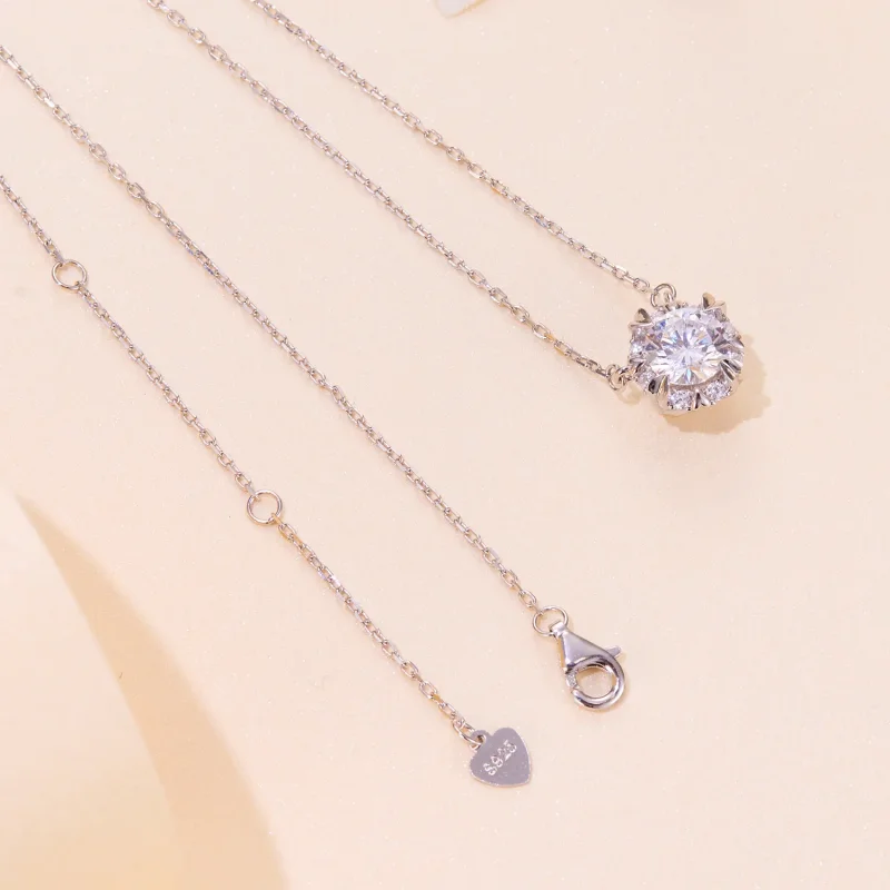 (imagine pentru) Colier Pandora Style Moissanite Exquisite (Un certificat) - MSN011 - Vizualizare 4