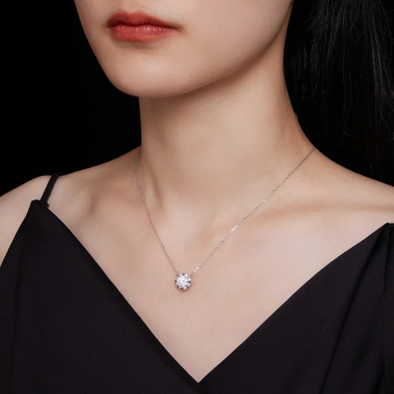 (imagine pentru) Colier Pandora Style Moissanite Exquisite (Un certificat) - MSN011 - Vizualizare 7