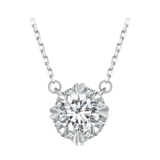 (imagine pentru) Colier Pandora Style Moissanite Exquisite (Un certificat) - MSN011