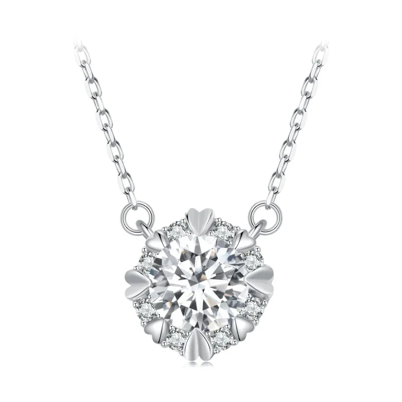 (imagine pentru) Colier Pandora Style Moissanite Exquisite (Un certificat) - MSN011