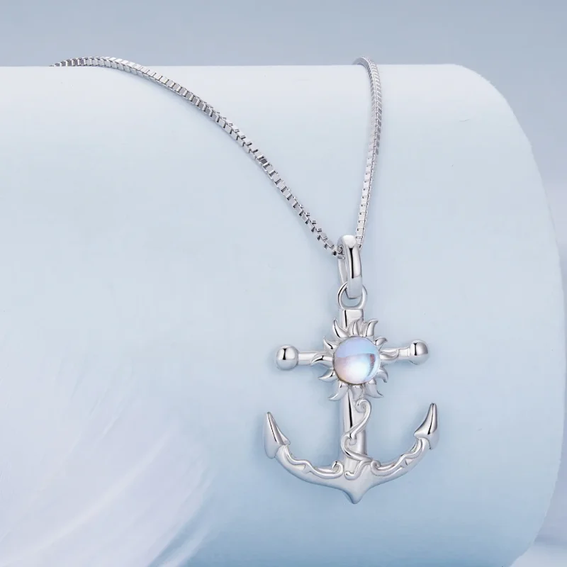 (imagine pentru) Colier stil Pandora cu ancora - BSN349 - Vizualizare 2