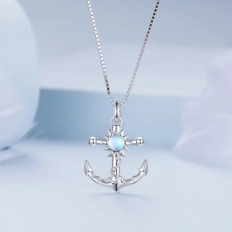 (imagine pentru) Colier stil Pandora cu ancora - BSN349 - Vizualizare 3