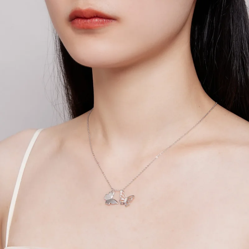 (imagine pentru) Colier stil Pandora cu fluture - BSN321 - Vizualizare 6