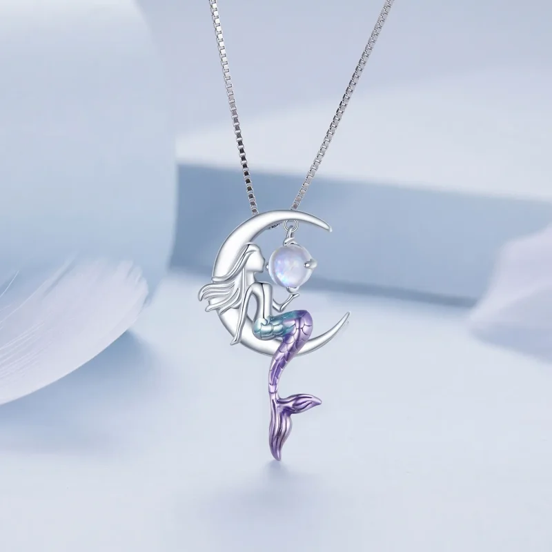 (imagine pentru) Colier stil Pandora cu sirena - BSN338 - Vizualizare 3