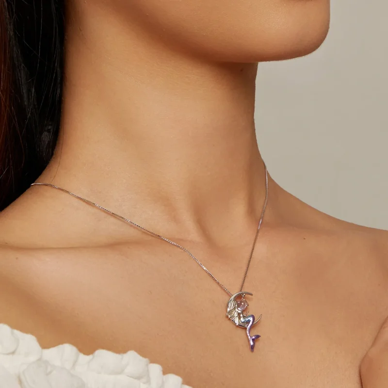 (imagine pentru) Colier stil Pandora cu sirena - BSN338 - Vizualizare 5