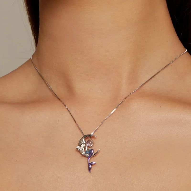 (imagine pentru) Colier stil Pandora cu sirena - BSN338 - Vizualizare 6