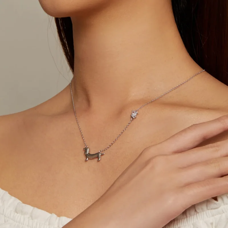 (imagine pentru) Colier stil Pandora cu un câine Teckel - SCN501 - Vizualizare 5