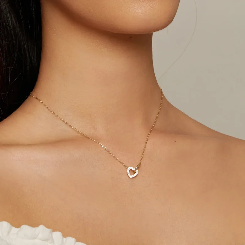 (imagine pentru) Colier stil Pandora Inimă în Inimă - Argint 925 - SCN181-B - Vizualizare 4