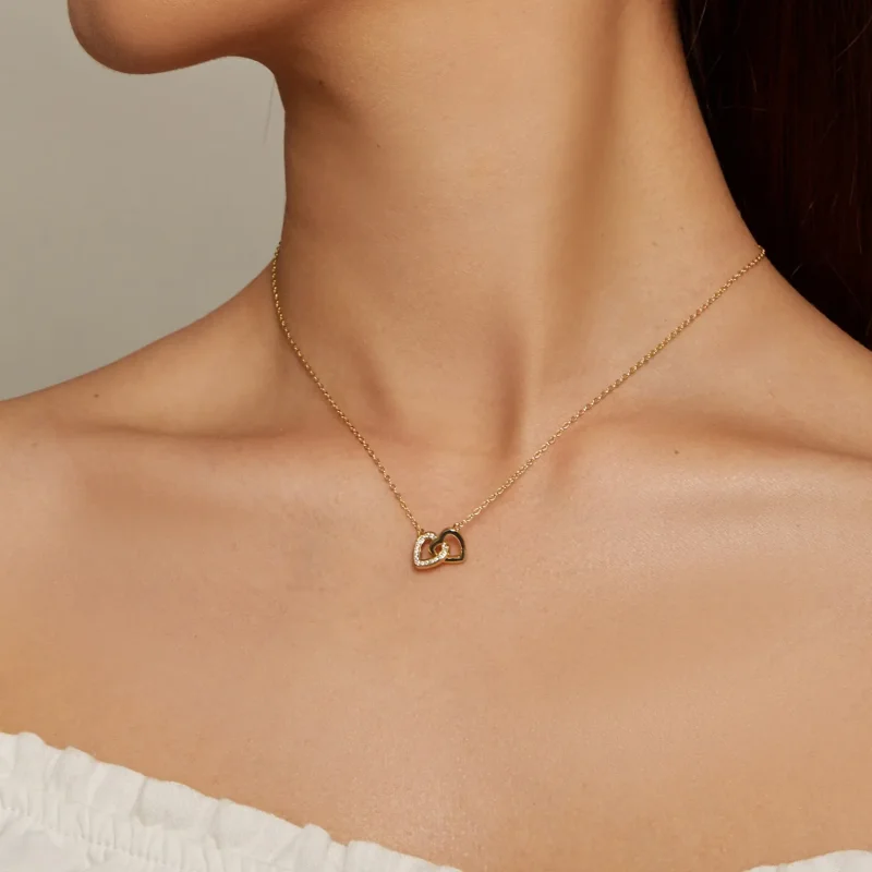 (imagine pentru) Colier stil Pandora Inimă în Inimă - Argint 925 - SCN181-B - Vizualizare 5