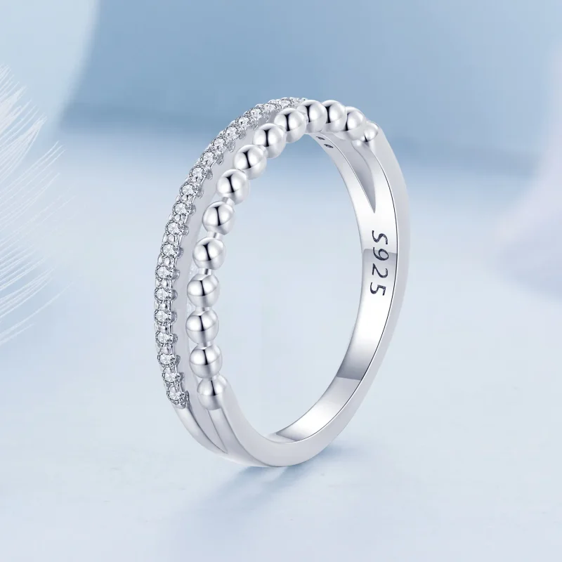 (imagine pentru) Inel cu două straturi de stil Pandora - BSR463 - Vizualizare 2