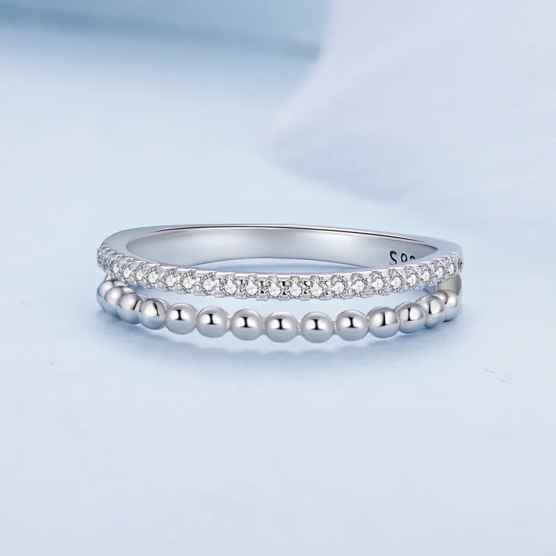 (imagine pentru) Inel cu două straturi de stil Pandora - BSR463 - Vizualizare 3