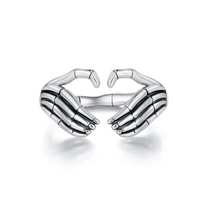 (imagine pentru) Inel cu mână de schelet în stil Pandora - SCR971-E