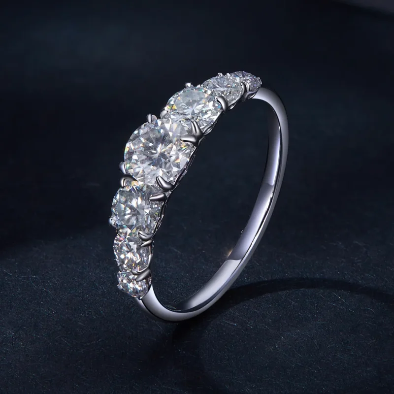 (imagine pentru) Inel cu strălucire de tip Pandora cu Moissanite (Un certificat) - MSR037 - Vizualizare 2