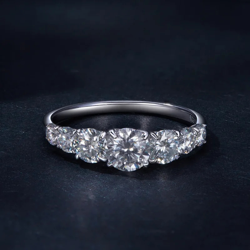 (imagine pentru) Inel cu strălucire de tip Pandora cu Moissanite (Un certificat) - MSR037 - Vizualizare 3