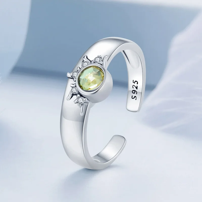 (imagine pentru) Inel cuplu în stil Pandora cu soare, lună și stele - BSR491-E - Vizualizare 2
