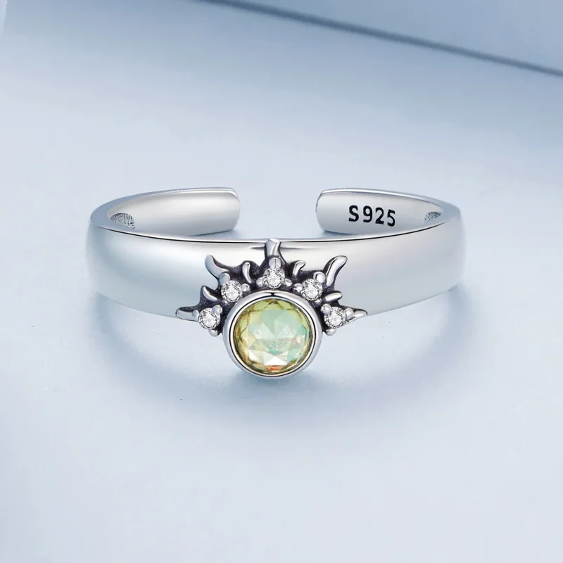 (imagine pentru) Inel cuplu în stil Pandora cu soare, lună și stele - BSR491-E - Vizualizare 3