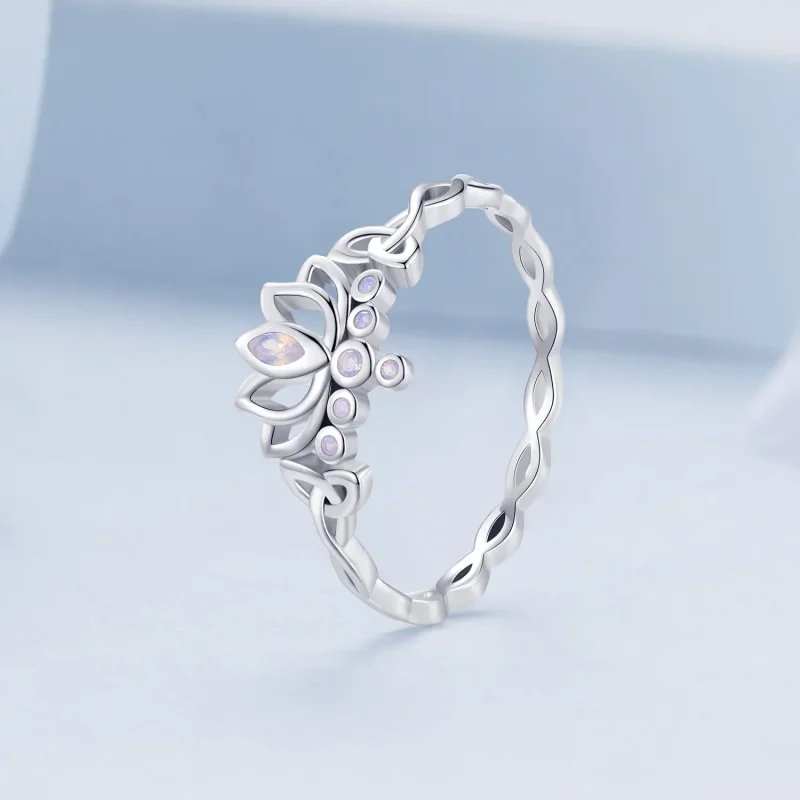 (imagine pentru) Inel de stil Pandora cu lotus - BSR487 - Vizualizare 2