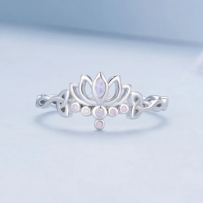 (imagine pentru) Inel de stil Pandora cu lotus - BSR487 - Vizualizare 3
